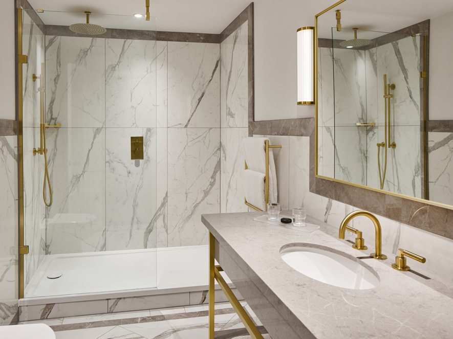 The new rooms have very luxury marble bathrooms