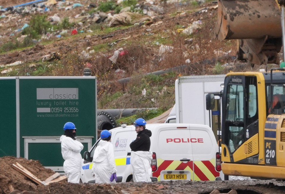 Officers have also searched a refuse transfer site in the Chelmsford area