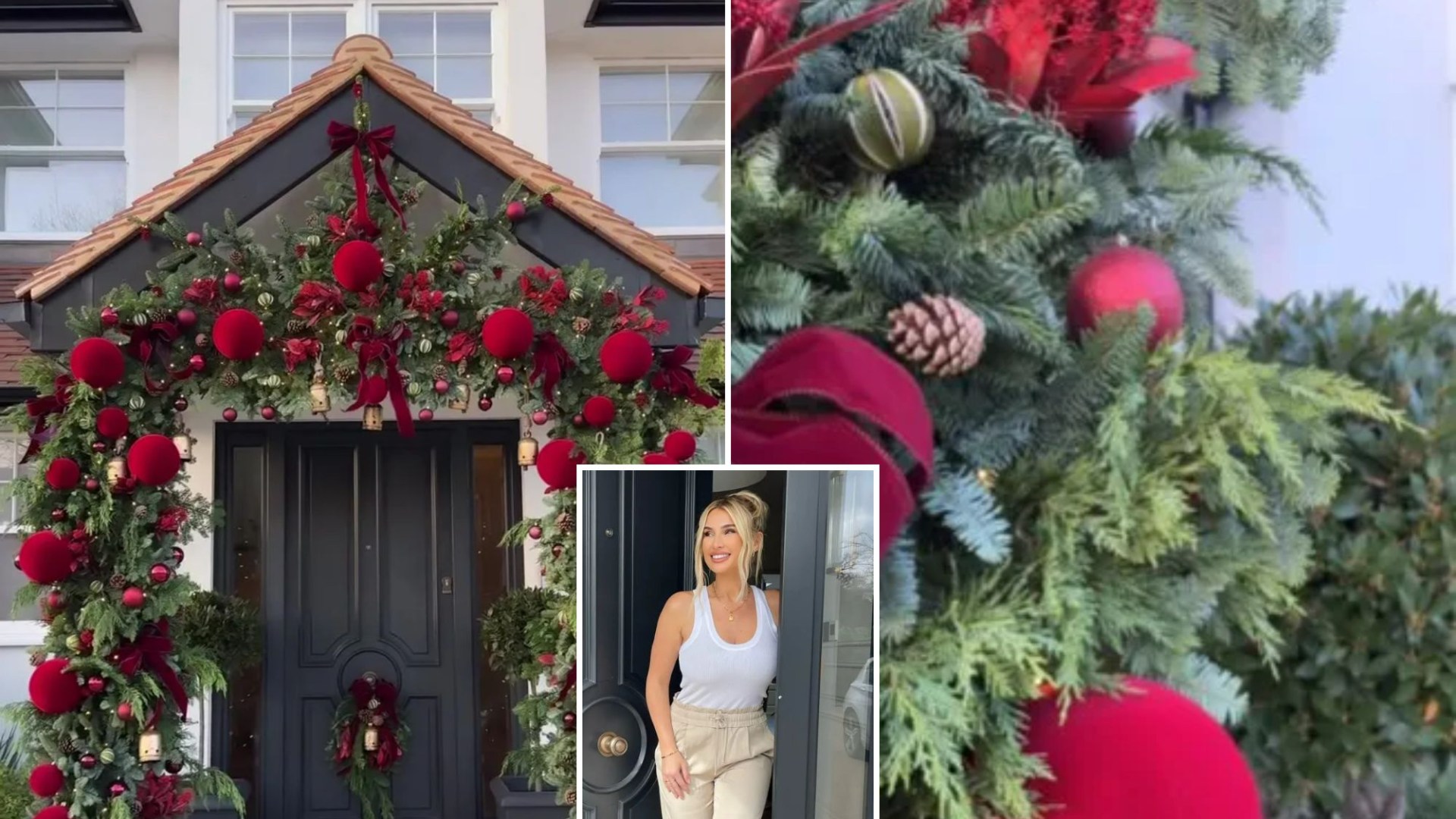 Billie Faiers slammed for ‘flaunting her wealth’ after revealing Christmas decorations at the front of her £1.4m mansion