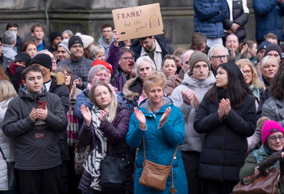 Mourners lined the streets to pay their respects to the late comic