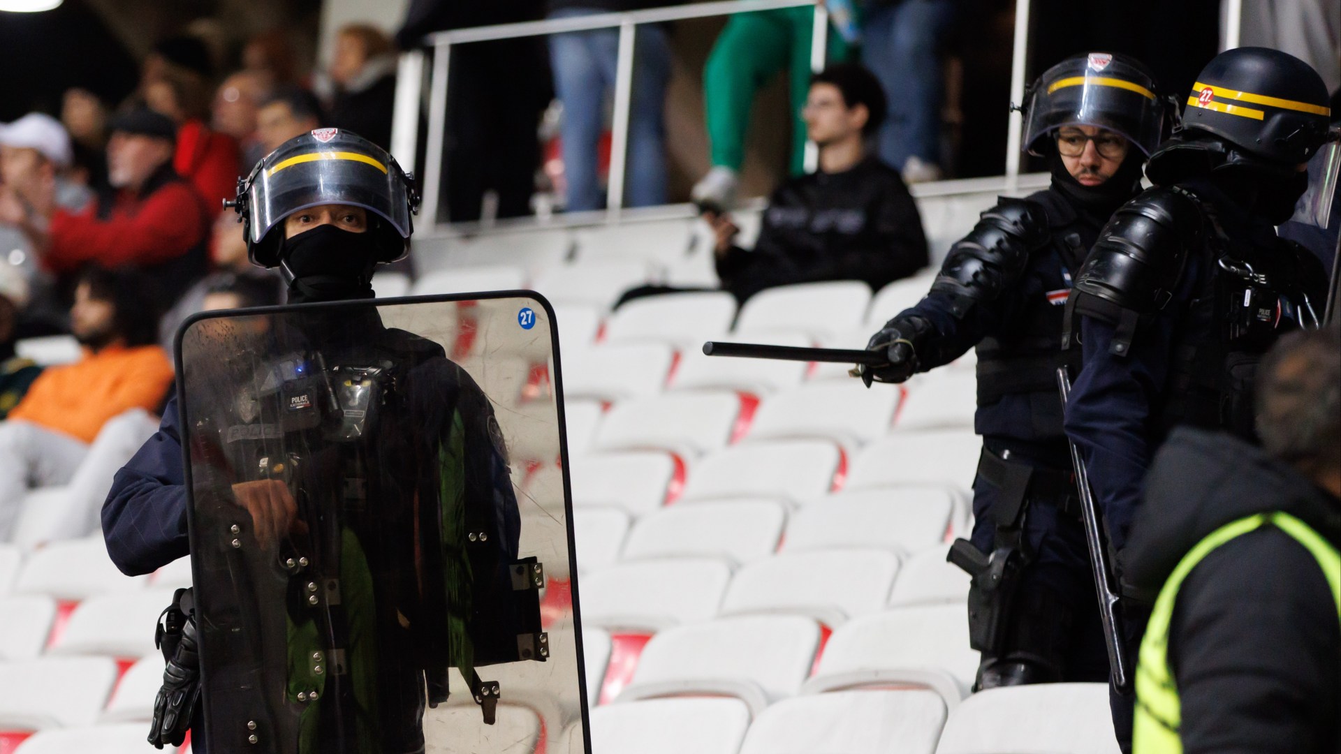 Rangers blast 'heavy-handed' police at Nice game and urge affected fans to send in photo and video evidence of treatment