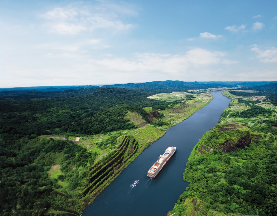 The Panama Canal connects the Atlantic and the Pacific oceans