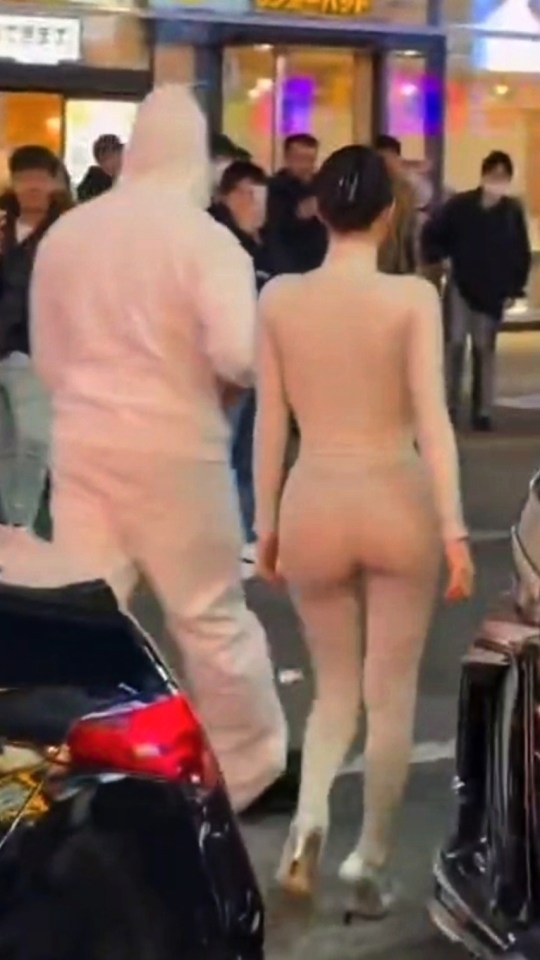 The Australian model flashed her bum in the one-piece