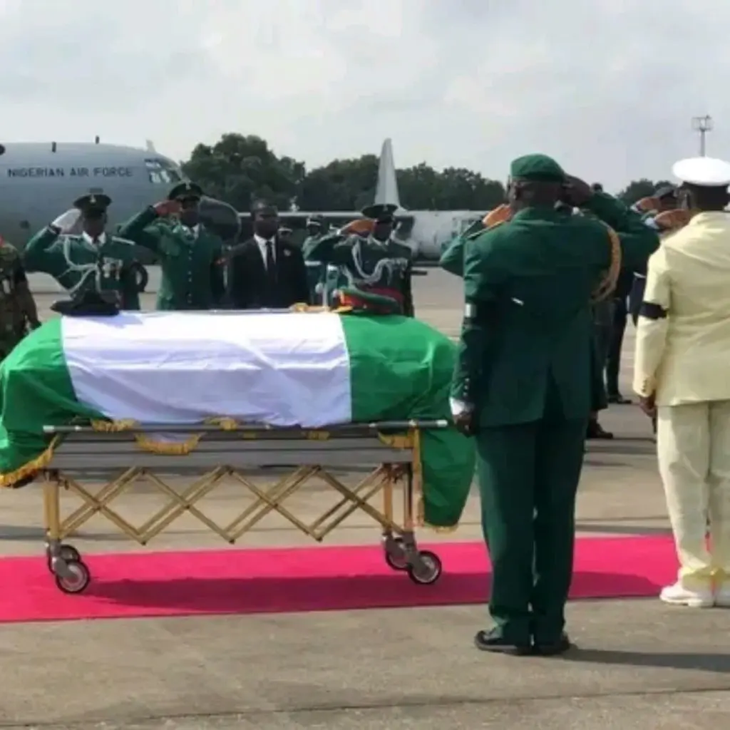 Chief of Army Staff, Lagbaja’s corpse arrives Abuja for burial (PHOTOS)