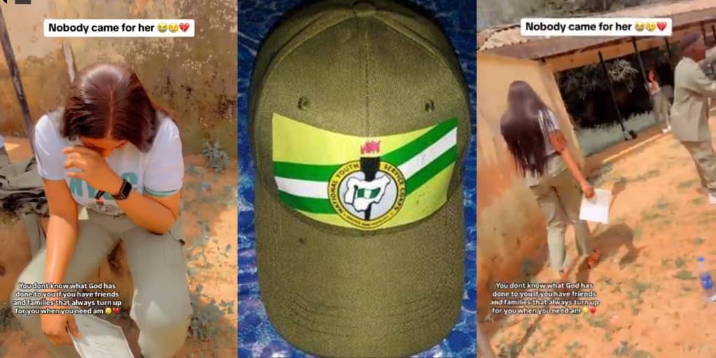 Corps member breaks down in tears over absent friends and family at NYSC POP