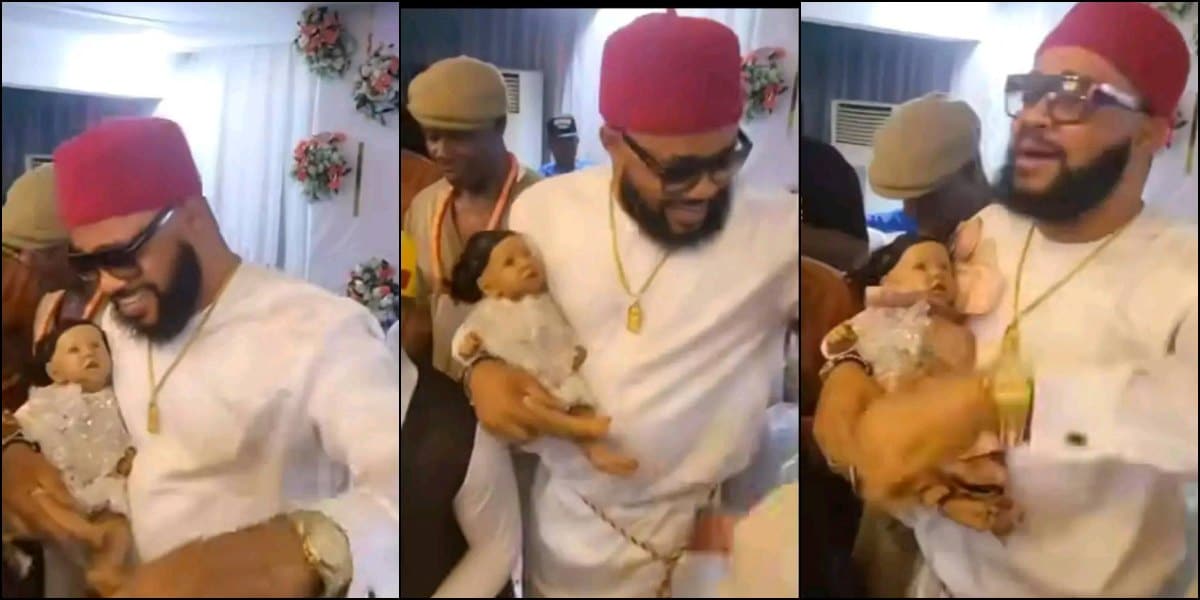 Couple reportedly uses doll baby to stand in for their daughter during celebration