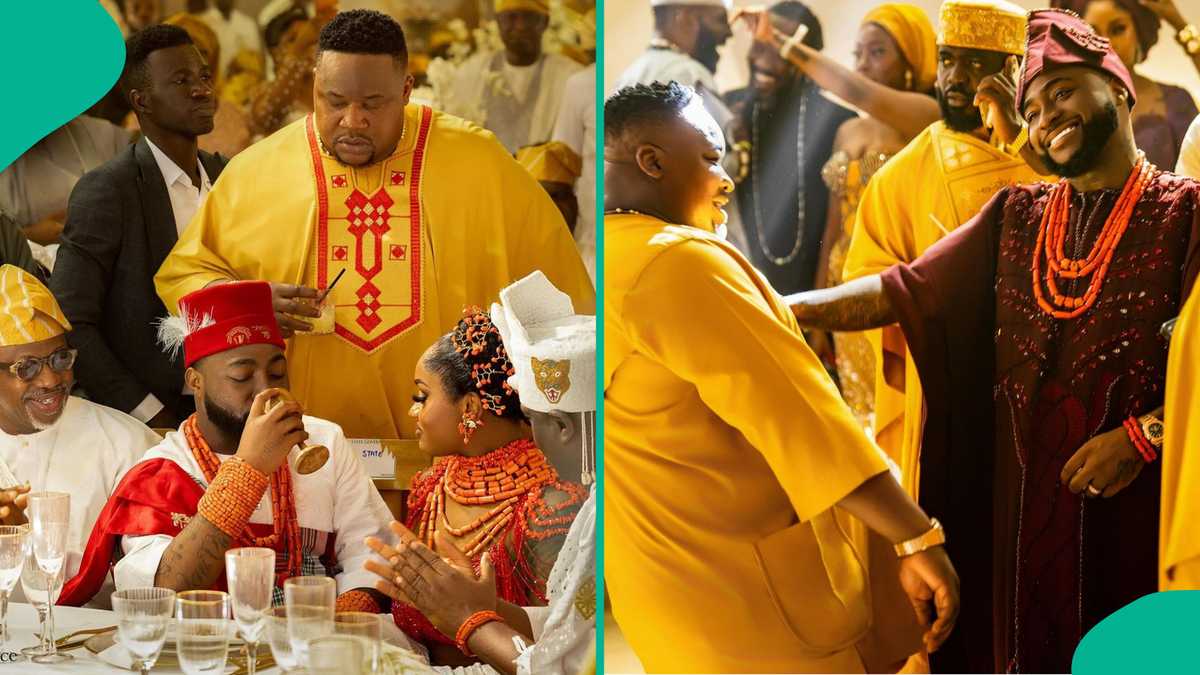 Cubana Chiefpriest Marks Davido’s 32nd Birthday With Rare Photos From OBO’s Wedding: “My Bestie”