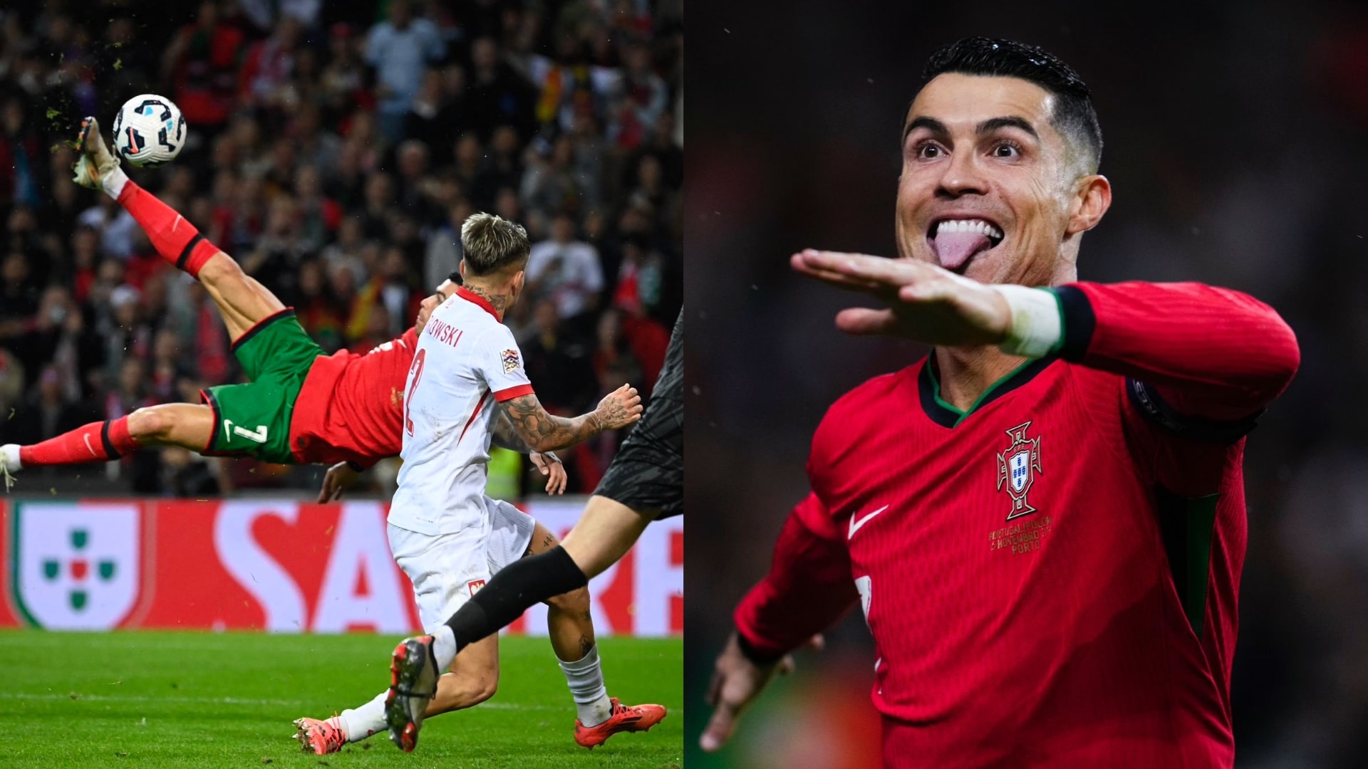 "Greatest there is" - Fans hail Ronaldo after overhead goal for Portugal in Poland thrashing