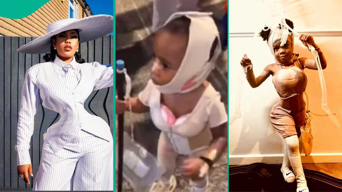 Halloween: Tiannah Replies Trolls Who Criticized Her 3-Year-Old Daughter's Liposuction Costume