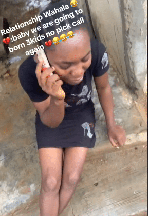 Lady cries a river as boyfriend refuses to pick calls despite calling 40 times 