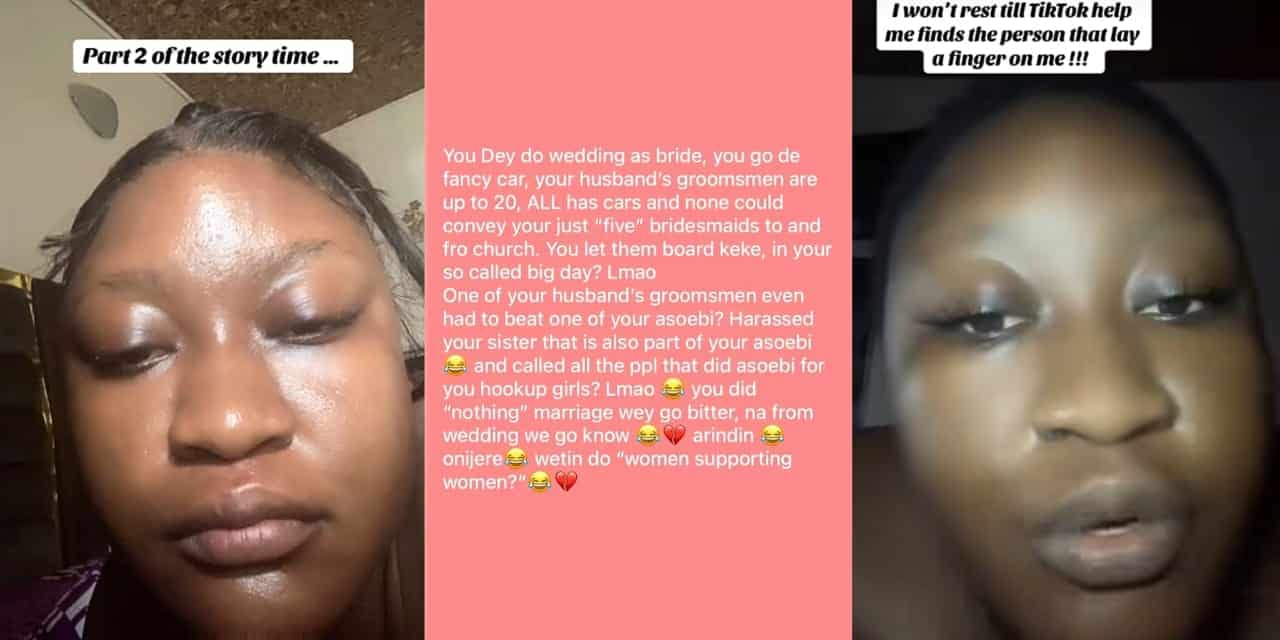 Lady recounts humiliation at friend's wedding, forced to return Asoebi outfit by groom's friend