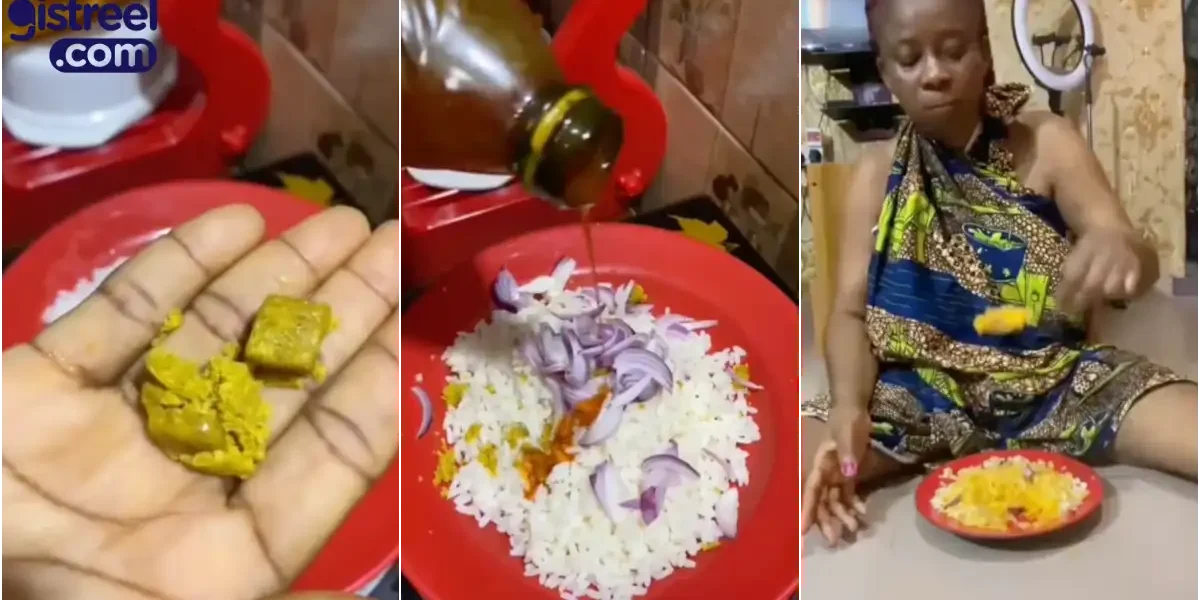 Hardship in Nigeria: Lady shares tip on how to eat rice without stew