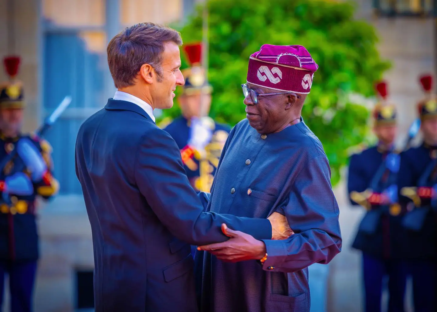 Macron welcomes Tinubu to France