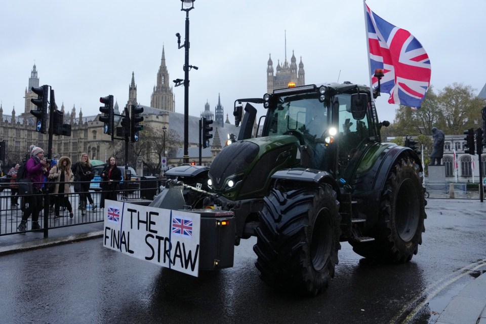 Farmers are protesting against the Treasury's inheritance tax plans