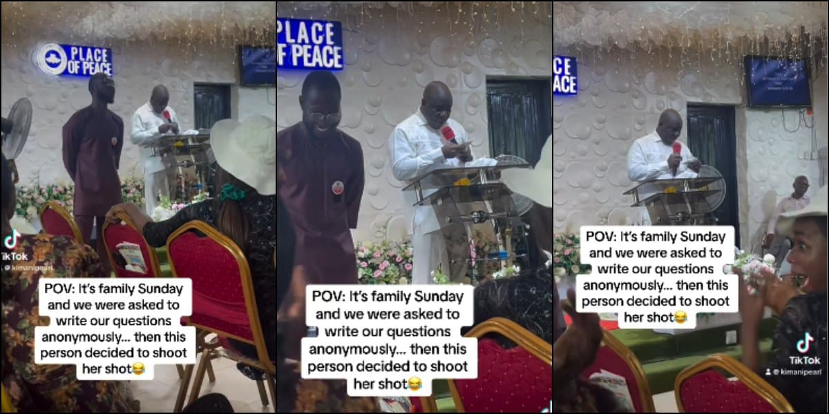 Moment lady reports 'a brother' in church for ignoring all her 'green lights'