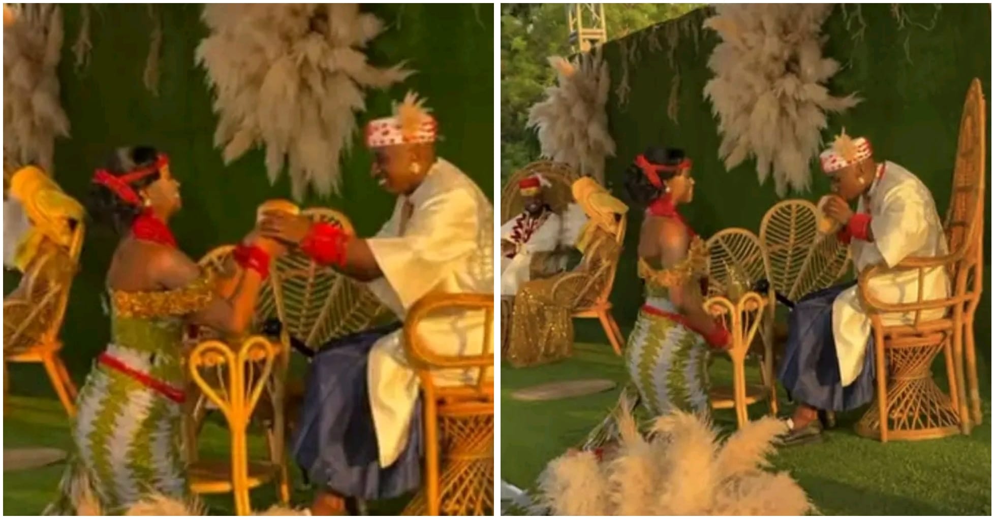 Moments from Priscilla Ojo and Juma Jux's latest music video, Ololufe