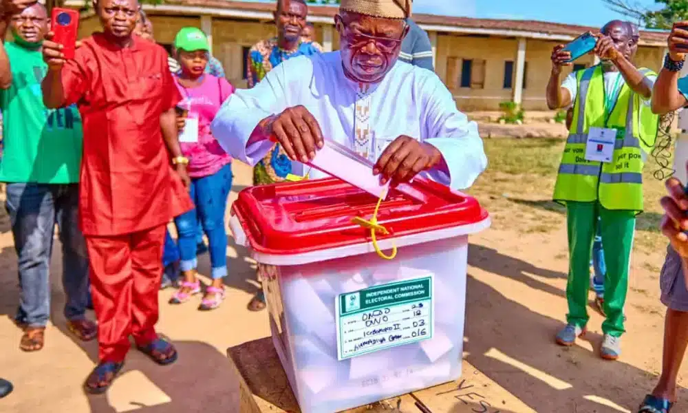 Ondo Election: Aiyedatiwa's Deputy, Adelami Casts His Ballot