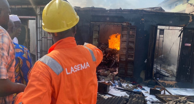 Properties Worth Millions Of Naira Destroyed As Fire Guts Shops In Lagos Market