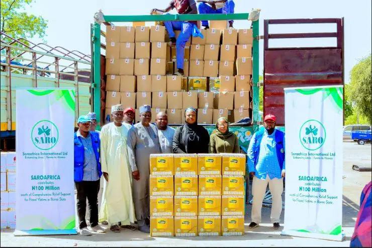 Saroafrica Group donates N100 million in critical relief to support flood-affected communities in Borno State, Nigeria