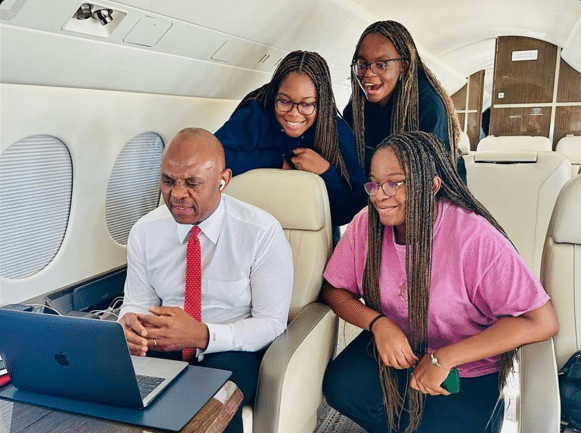 Tony Elumelu celebrates his triplets as they clock 18