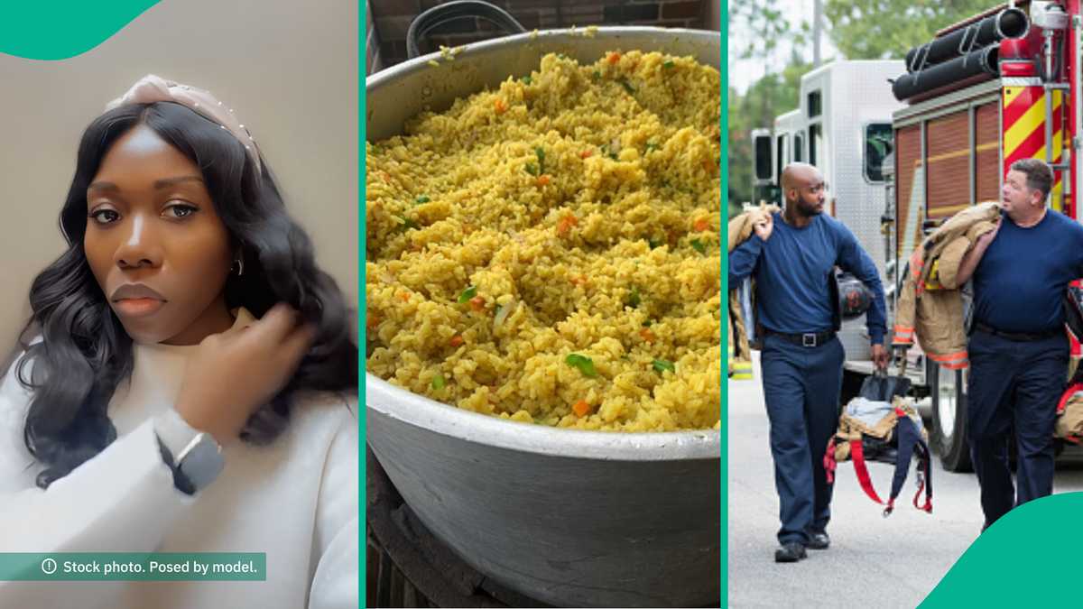 US Fire Department Arrive Nigerian Lady's Apartment after Her Jollof Rice Triggered Smoke Detector