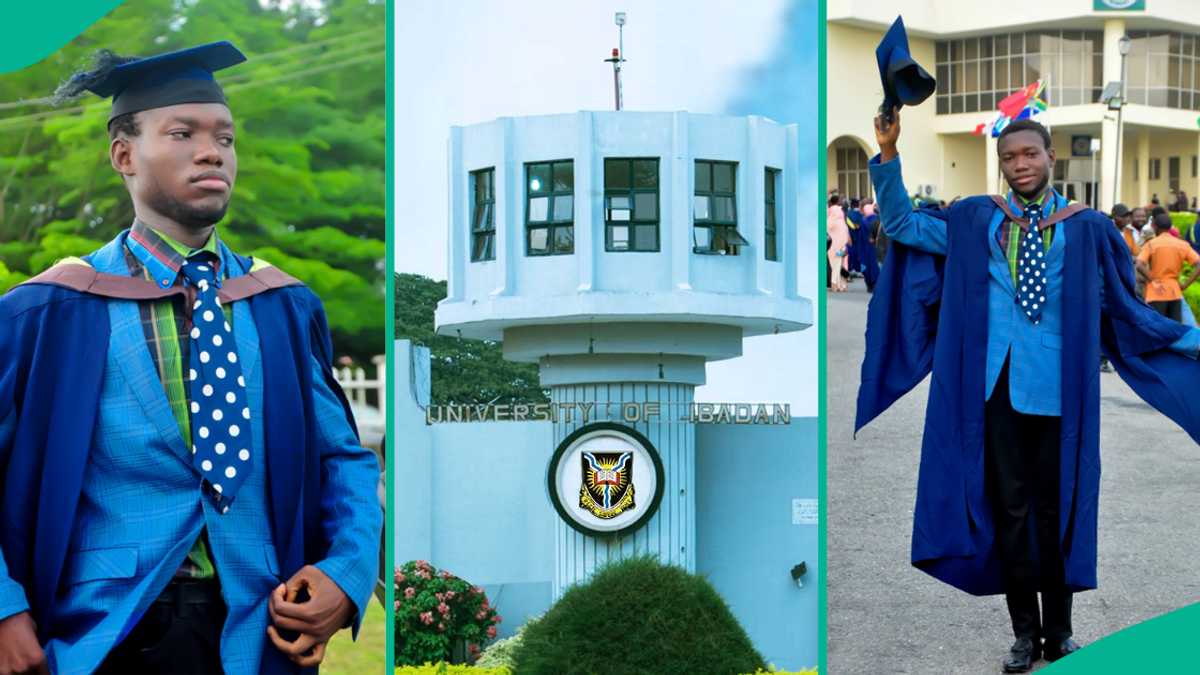 University of Ibadan Graduate Bags 2.2 in Forestry, Celebrates his Degree with Joy