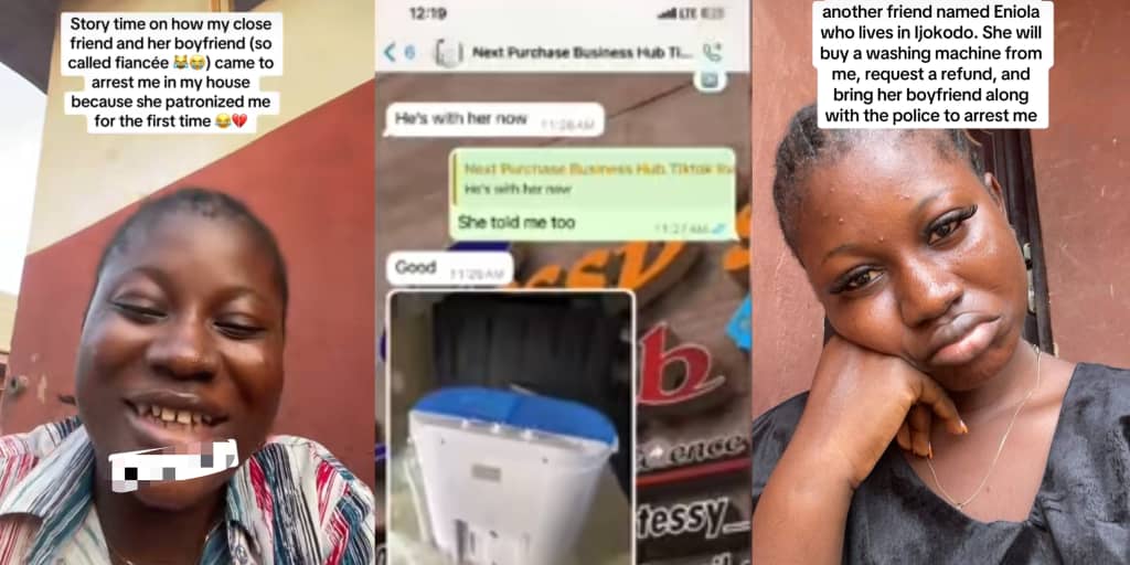 Vendor shocked as friend and boyfriend conspire to have her arrested over washing machine sale