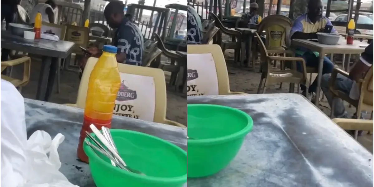 Viral video of pepper soup joint serving palm oil as 'cautionary drink'