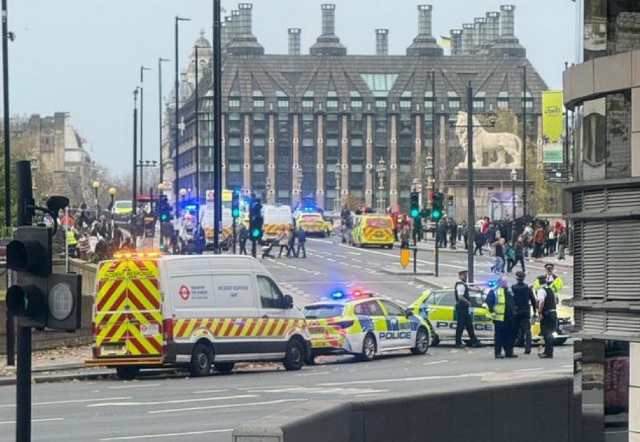 Westminster Bridge closed as ‘hundreds’ of cops swarm scene & set up huge cordon – with four arrested – The Scottish Sun