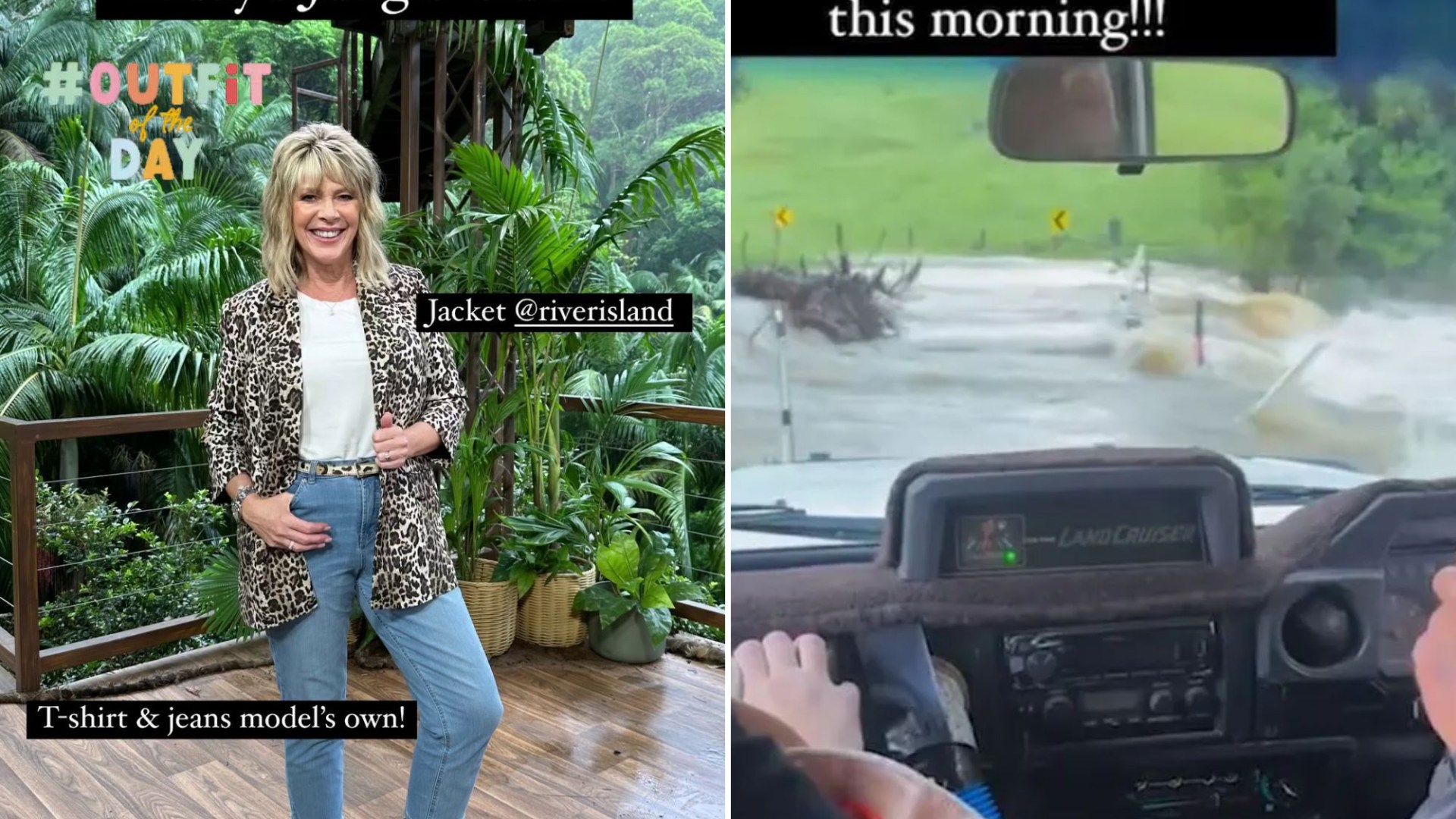 Ruth Langsford reveals flooded road en route to I'm a Celeb camp after torrential rain threatens filming