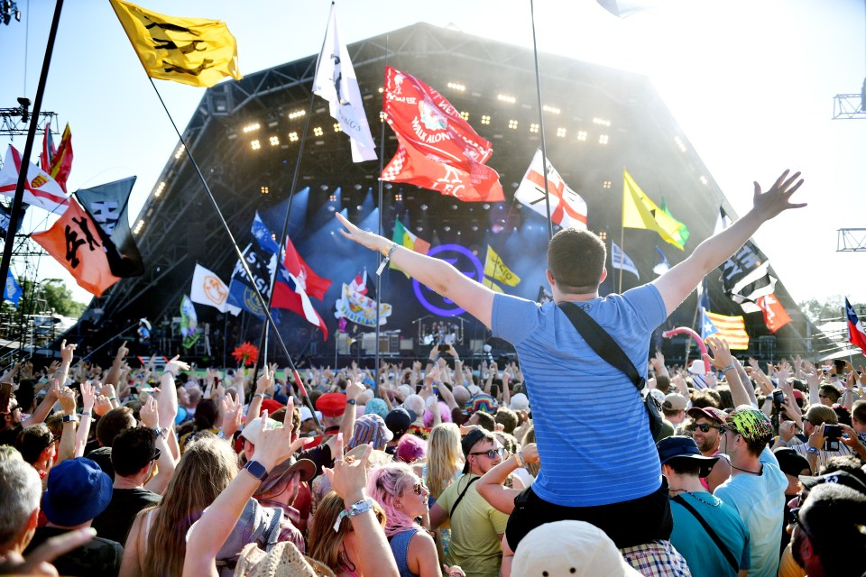 The Foo Fighters performed as the ChurnUps on the Pyramid stage during day 3 of Glastonbury Festival 2023