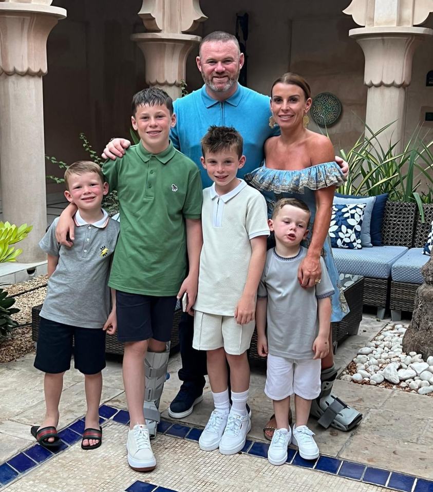 Coleen shares four kids with husband Wayne