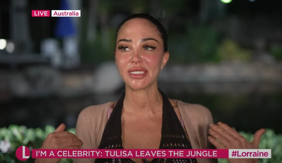 Tulisa opened up about her time on I'm A Celebrity to Lorraine Kelly