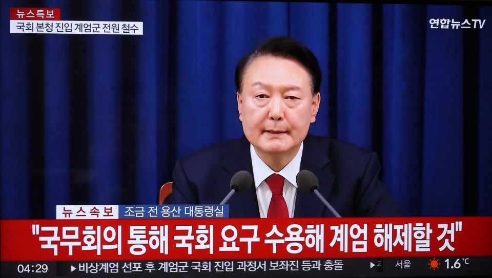 South Korea’s President Yoon Seok Yeol declared martial law on Tuesday night