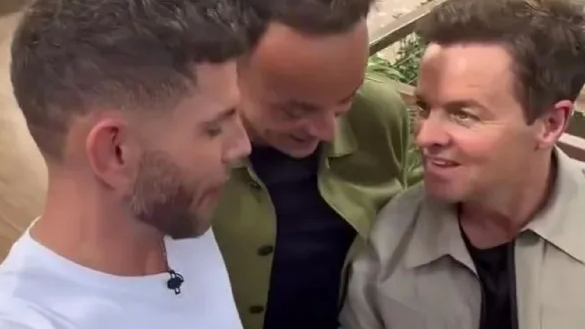 Watch awkward moment I’m A Celeb’s Dean forces Ant and Dec to follow him on social media amid feud