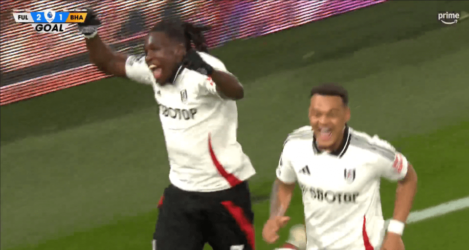 Ex-Rangers star Calvin Bassey was spotted wildly celebrating the goal