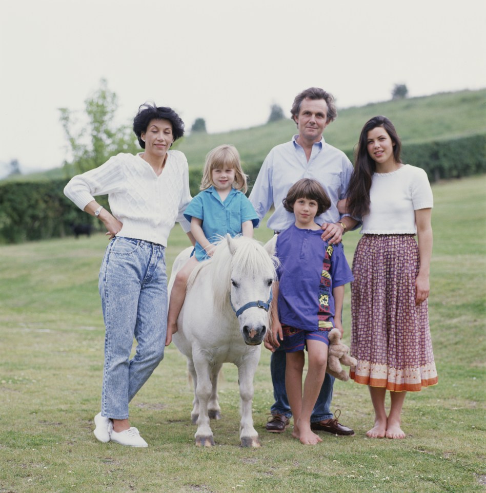 Lord Charles Hindlip passed away at his Dorset Home (pictured here with his family)