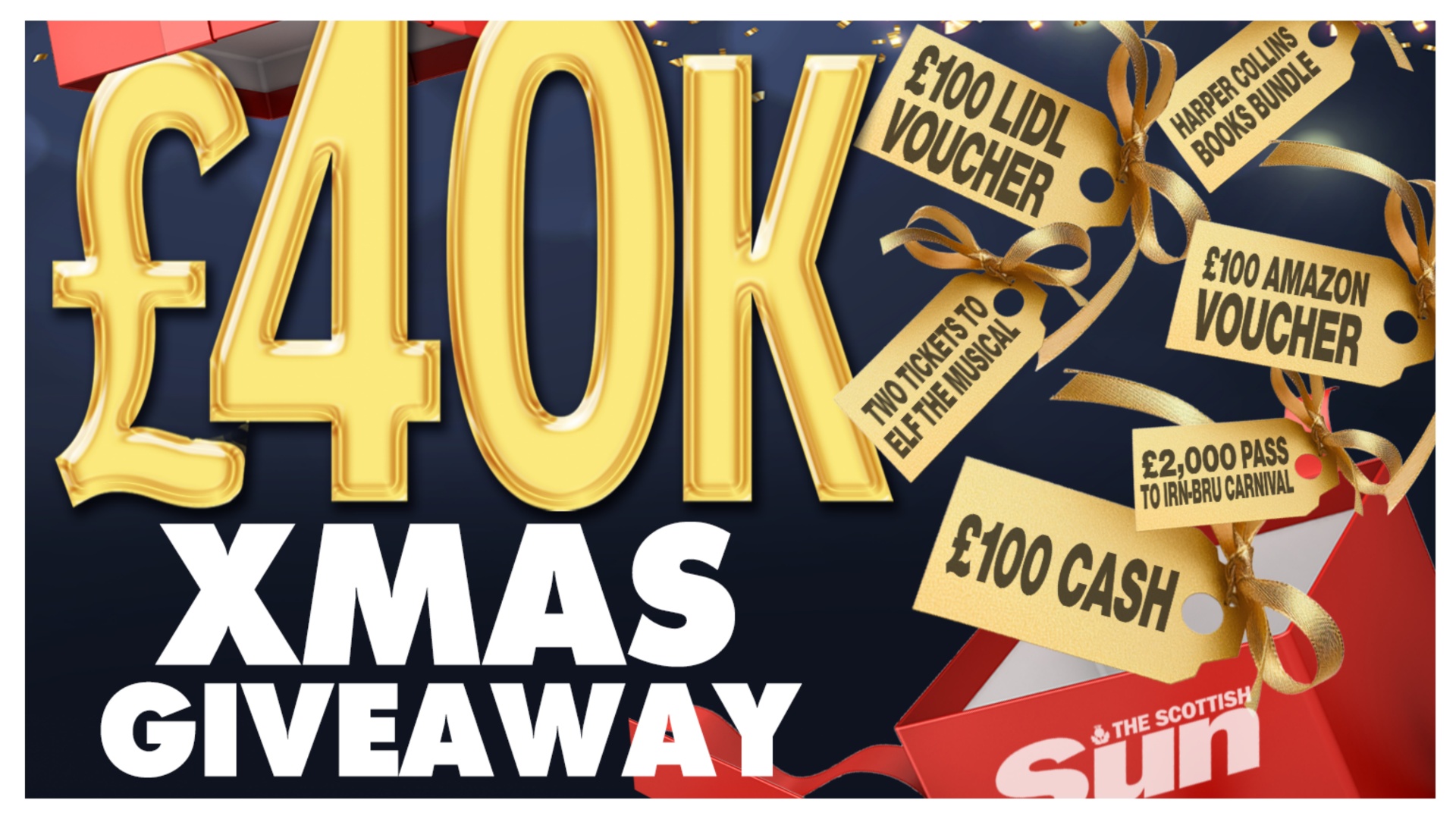 Win one of our £40K worth of prizes today, from cash to money-can't-buy experiences