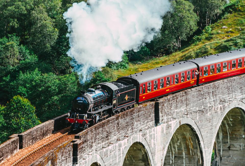 The train, which travels over the famous Glenfinnan Viaduct, is a bucket-list experience for many