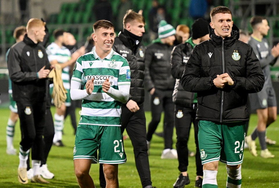 Darragh Burns joined Kenny to celebrate the vital win