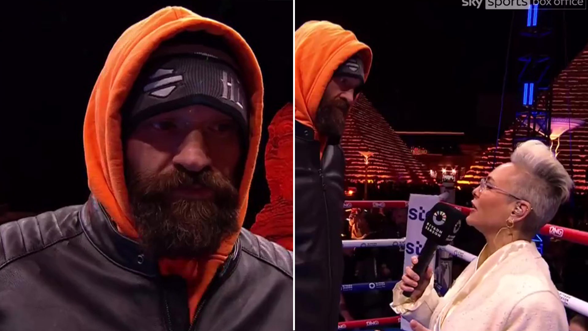 'Wow': Tyson Fury stuns reporter with chilling threat to inflict 'serious hurt' on Oleksandr Usyk in heavyweight rematch