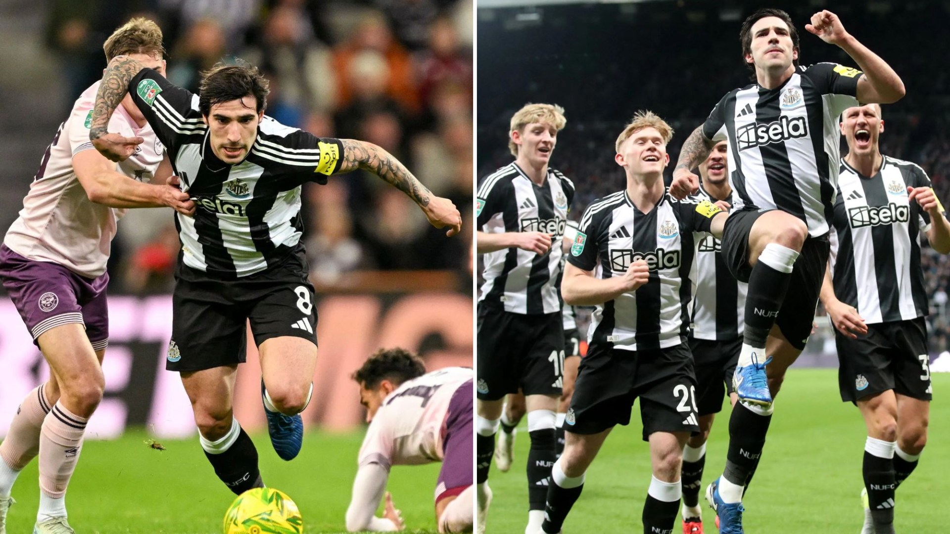 Newcastle 3 Brentford 1: Sandro Tonali's first-half double sends Toon one step closer to first trophy in nearly 70 YEARS