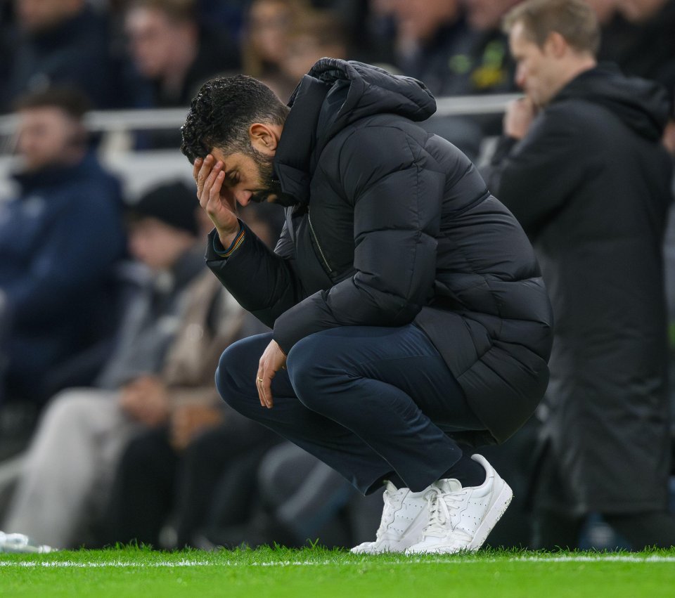 Ruben Amorim watched on as his side lost 4-2