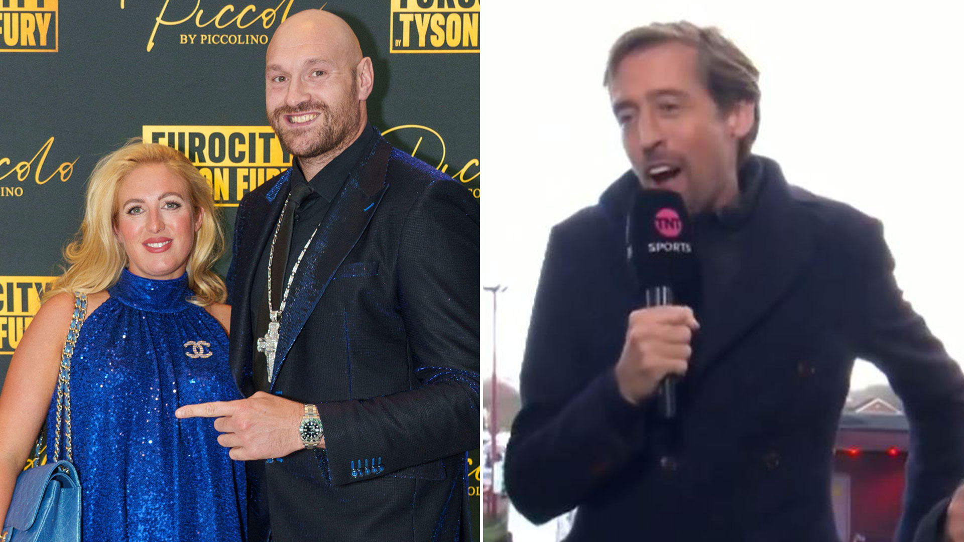 Peter Crouch jokes he might follow Tyson Fury's example with wife Abbey Clancy in brutal pre-match jibe