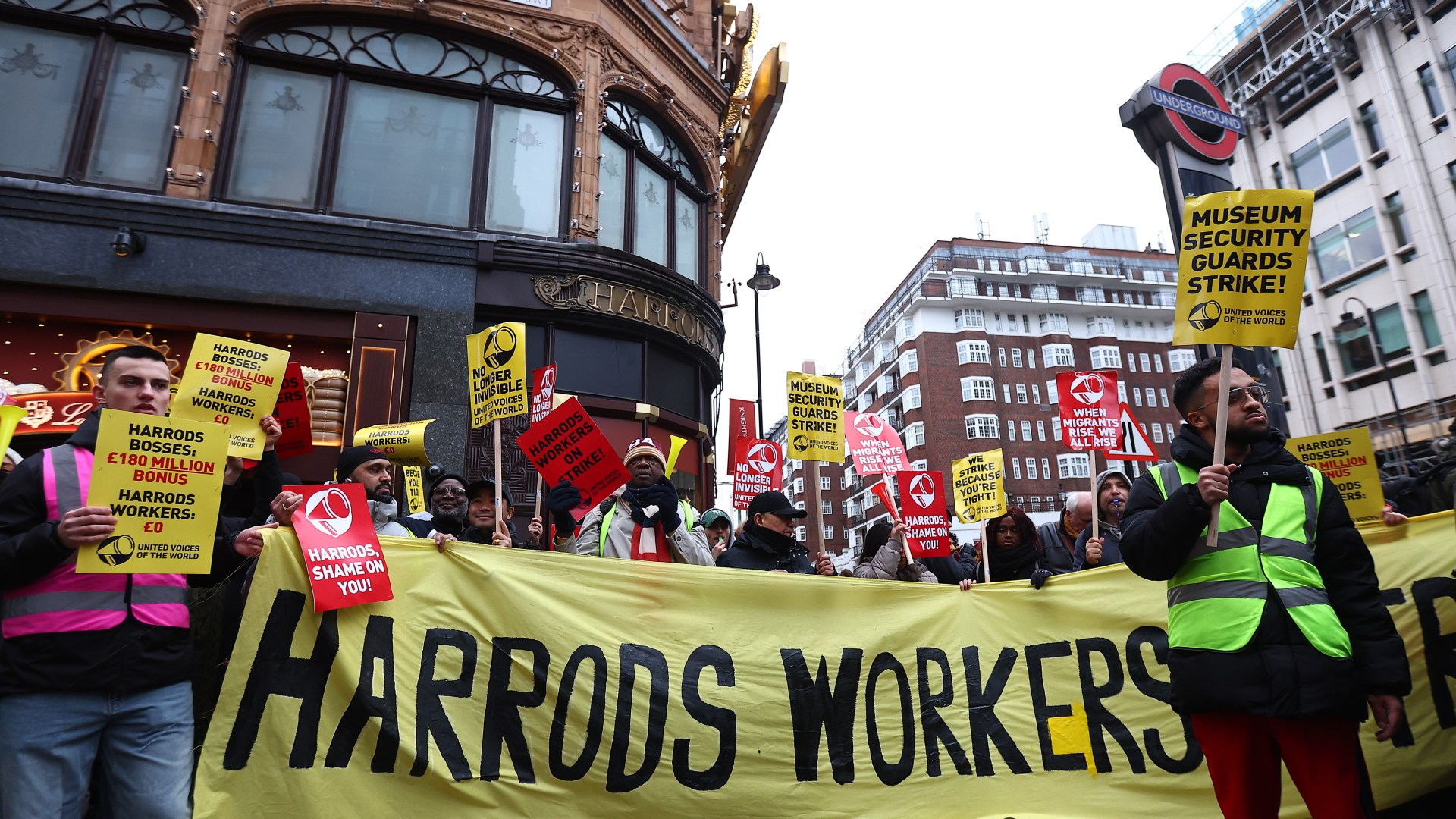 Shopping chaos hits iconic department store as staff go on strike over crucial pre-Christmas weekend