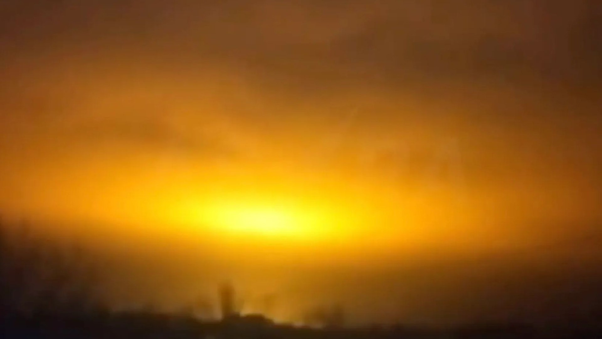 Moment Ukraine drone strike on Putin's oil depot sparks 'doomsday' explosion lighting up the night across Russian town