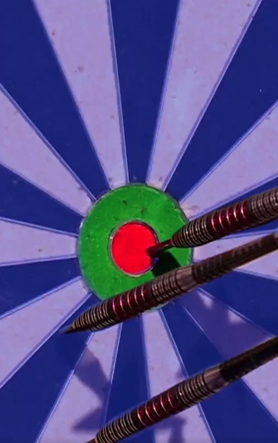 He hit a bullseye during one of the segments of the show