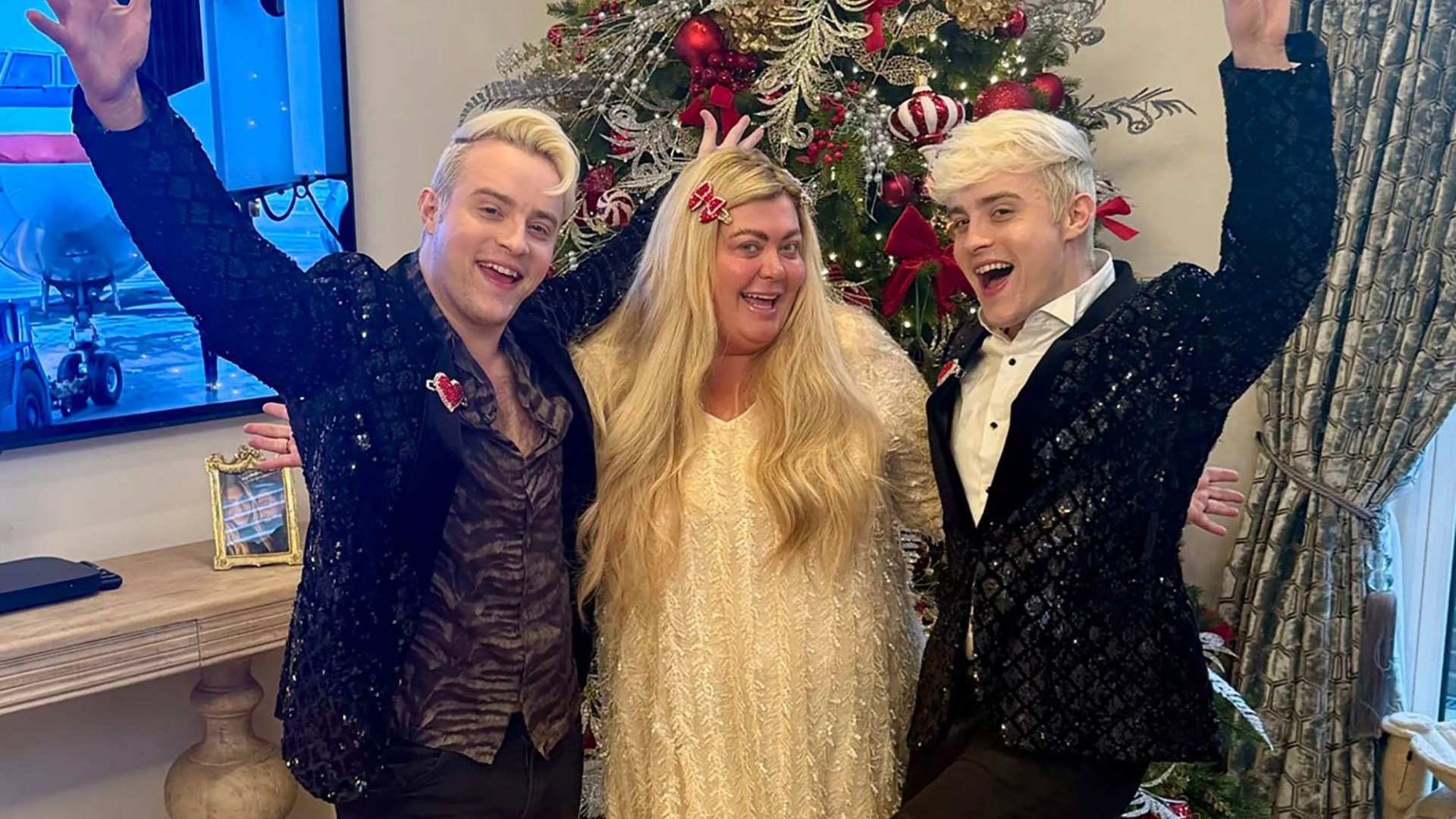 Inside Gemma Collins' Christmas Day with Jedward as the trio spend the day together