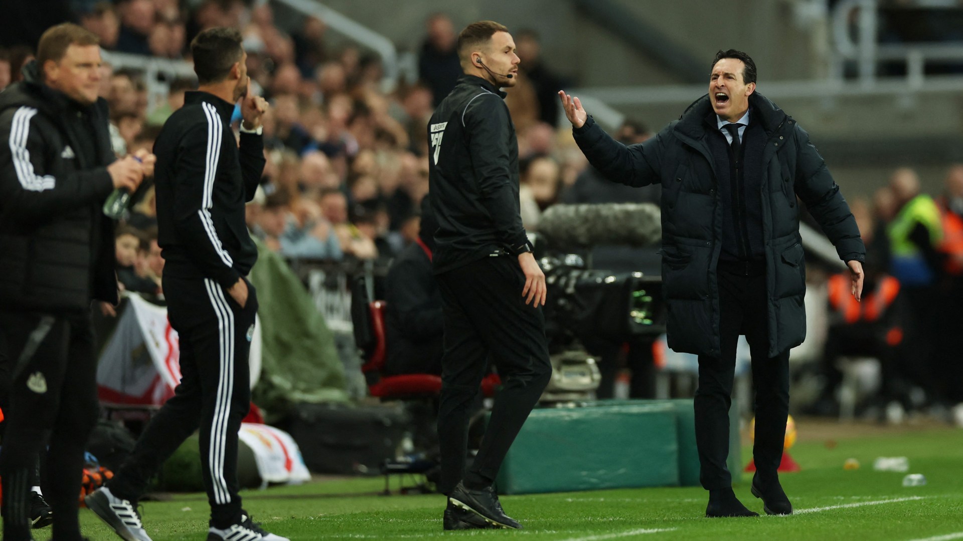 Newcastle assistant Jason Tindall SENT OFF at half-time after furious tunnel bust-up with Aston Villa coach