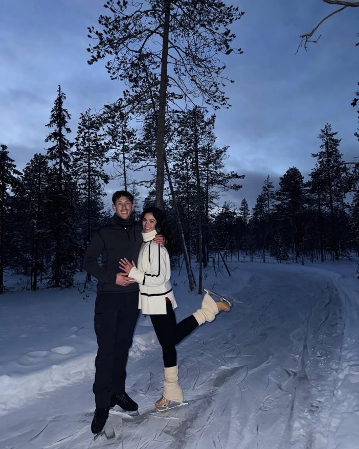 The new couple were in Lapland for a festive holiday